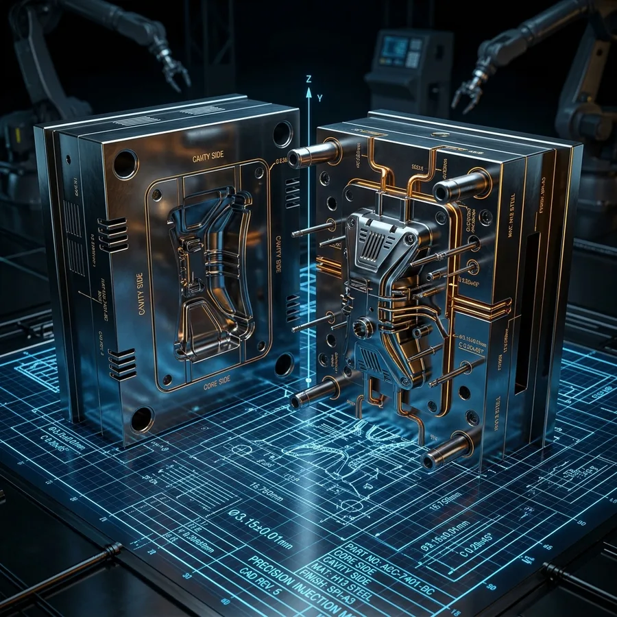 Hassas Plastik Enjeksiyon Kalıp Mühendisliği 3D CAD Tasarımı